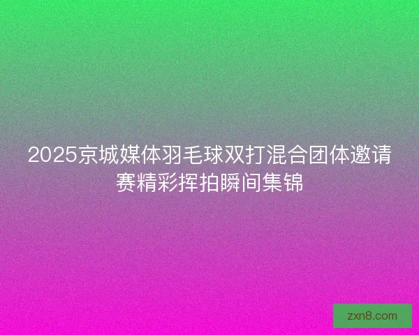2025京城媒体羽毛球双打混合团体邀请赛精彩挥拍瞬间集锦